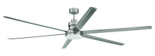 Craftmade MND80BNK6 - Mondo 80" 6-Blade Ceiling Fan in Brushed Polished Nickel w/ Brushed Nickel Blades