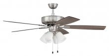 Craftmade P114BNK5-52DWGWN - Pro Plus 114 52" 5-Blade Ceiling Fan in Brushed Polished Nickel w/ Driftwood/Grey Walnut Blades