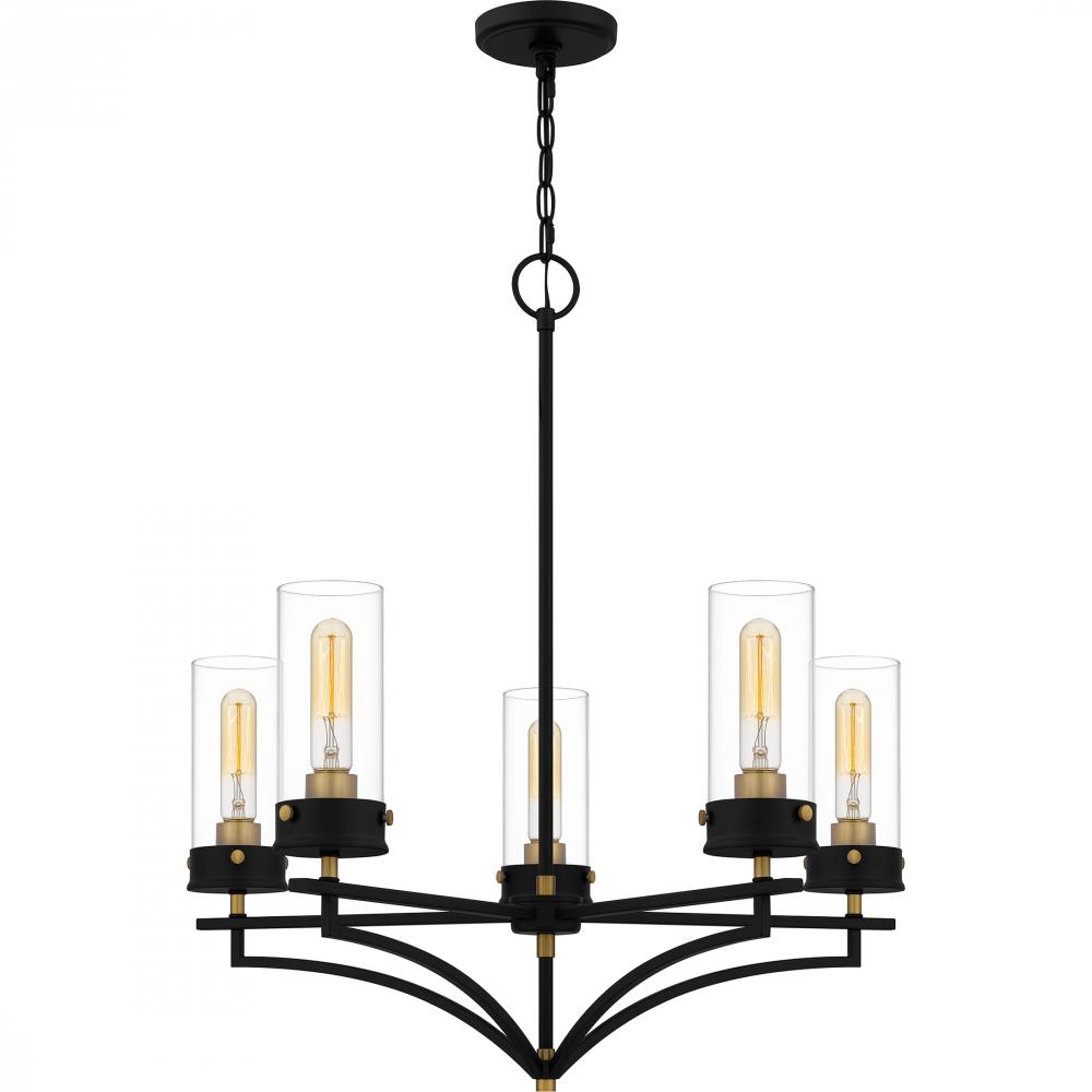Hillside 5-Light Matte Black Chandelier