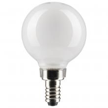 Satco Products Inc. S21207 - 4.5 Watt G16.5 LED; White; Candelabra base; 90 CRI; 2700K; 120 Volt