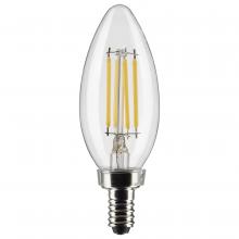 Satco Products Inc. S21265 - 4 Watt B11 LED; Clear; Candelabra base; 90 CRI; 3000K; 120 Volt