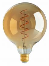 Satco Products Inc. S9969 - 4.5 Watt G40 LED; Amber; Medium base; 2000K; 240 Lumens; 120 Volt