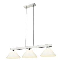 Z-Lite 152BN-PWH - 3 Light Billiard