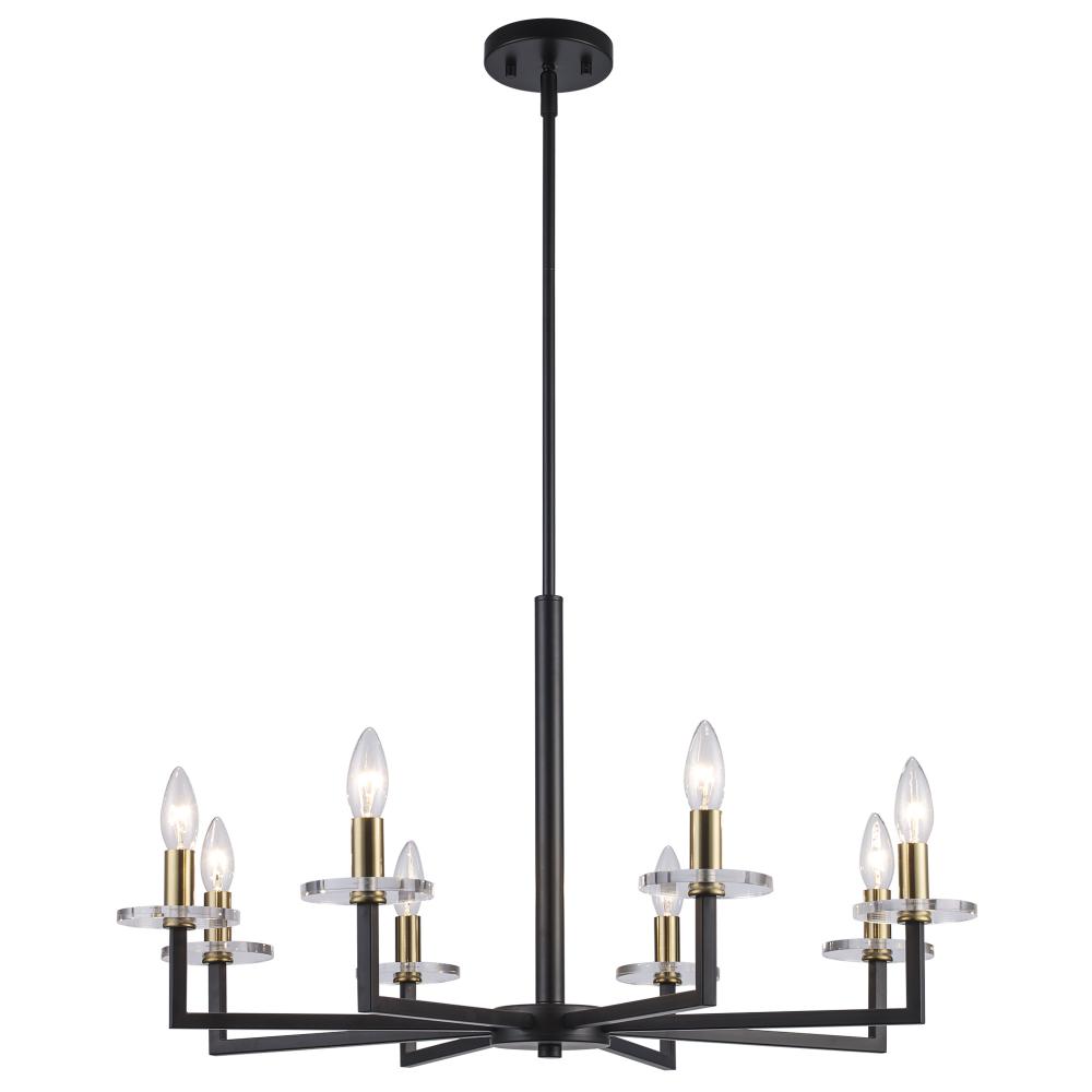 Chandeliers Black/Antique Gold