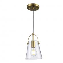 Trans Globe PND-2174 AG - 1LT PENDANT-6" TOP HANDLE-AG
