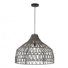 Trans Globe PND-2253 BK - 1LT PENDANT PULSE 24" MESH-BK