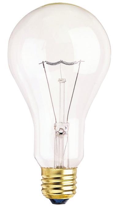 200W A23 Incandescent Clear E26 (Medium) Base, 120 Volt, Box