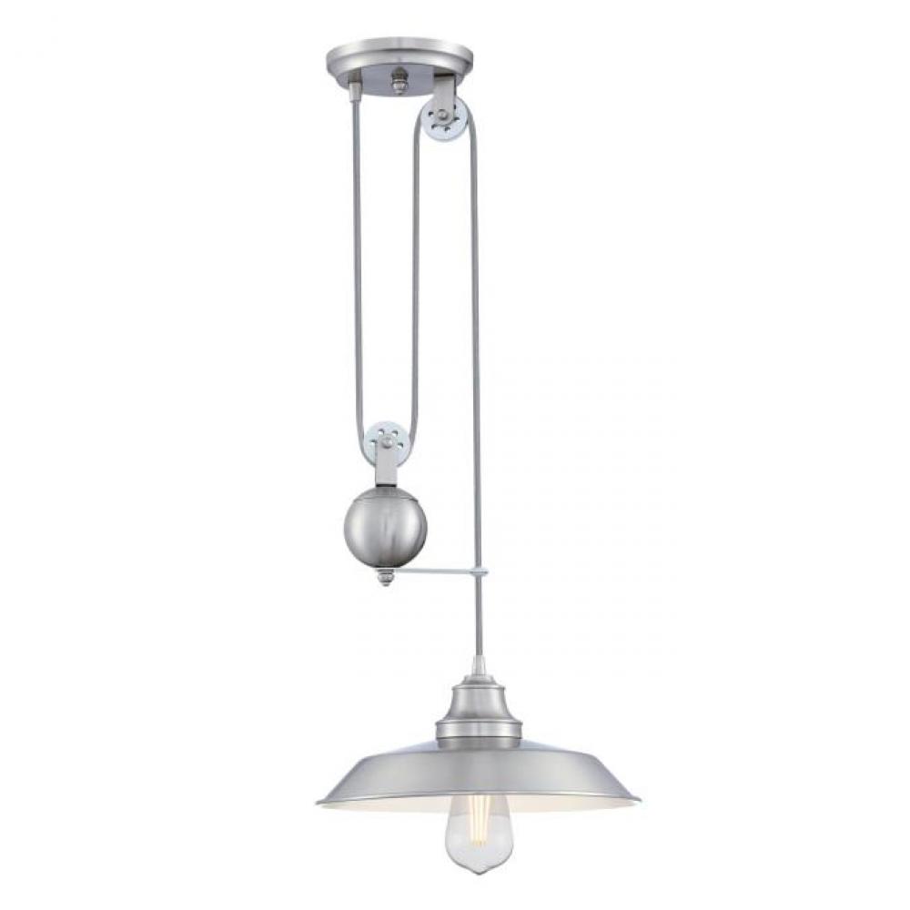 Pulley Pendant Brushed Nickel Finish