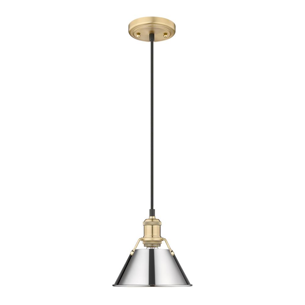 Orwell 7.5" Wide Small Pendant in Brushed Champagne Bronze with Chrome