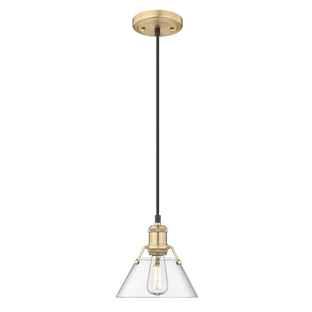 Orwell 7.5" Wide Small Pendant in Brushed Champagne Bronze with Clear Glass