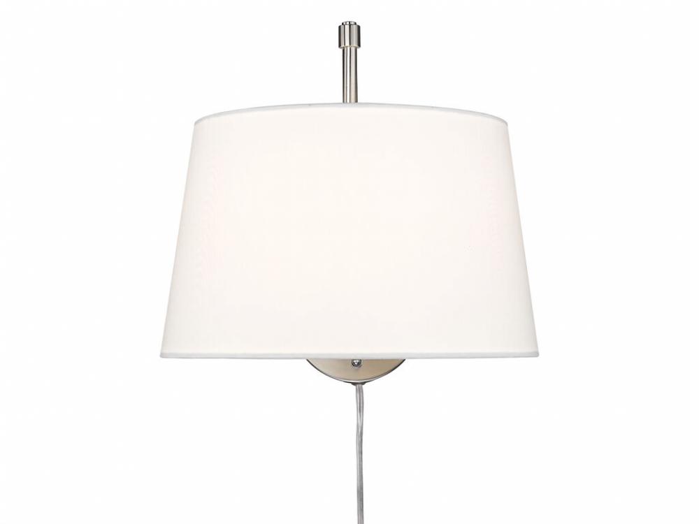 Ryleigh 1-Light Swing Arm in Pewter with Modern White