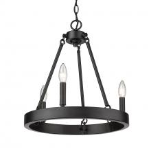 Golden 1017-3 BLK - Alastair 3-Light Chandelier in Matte Black