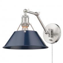 Golden 3306-A1W PW-NVY - Orwell Articulating Wall Sconce in Pewter with Matte Navy