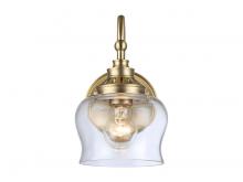 Golden 3610-1W BCB-CLR - Daphne 1-Light Wall Sconce in Brushed Champagne Bronze with Clear Glass