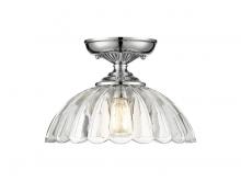 Golden 6952-SF CH-CLR - Audra 1-Light Vanity Light in Pewter with Clear Glass