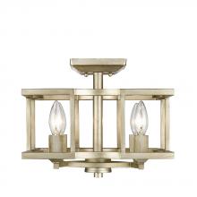 Golden 7151-SF WG - Bellare Convertible Semi-Flush in White Gold