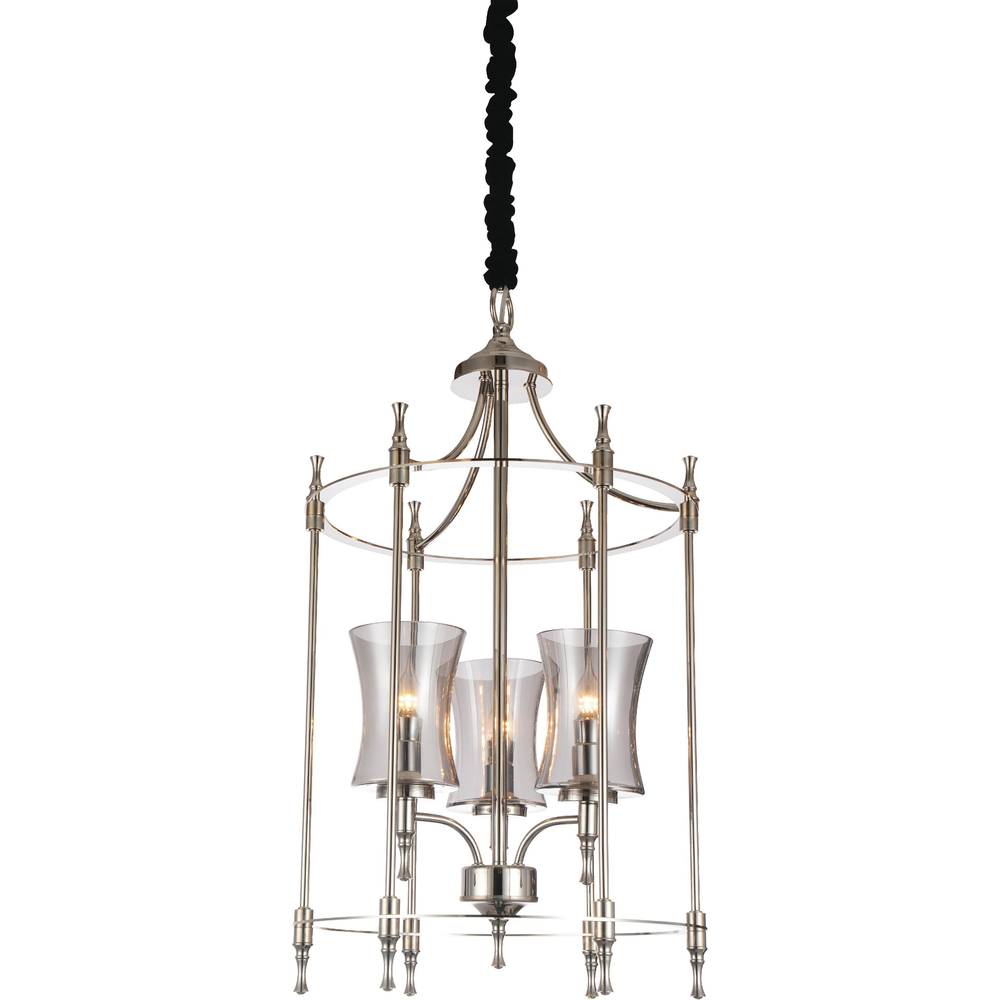 London 3 Light Up Chandelier With Chrome Finish