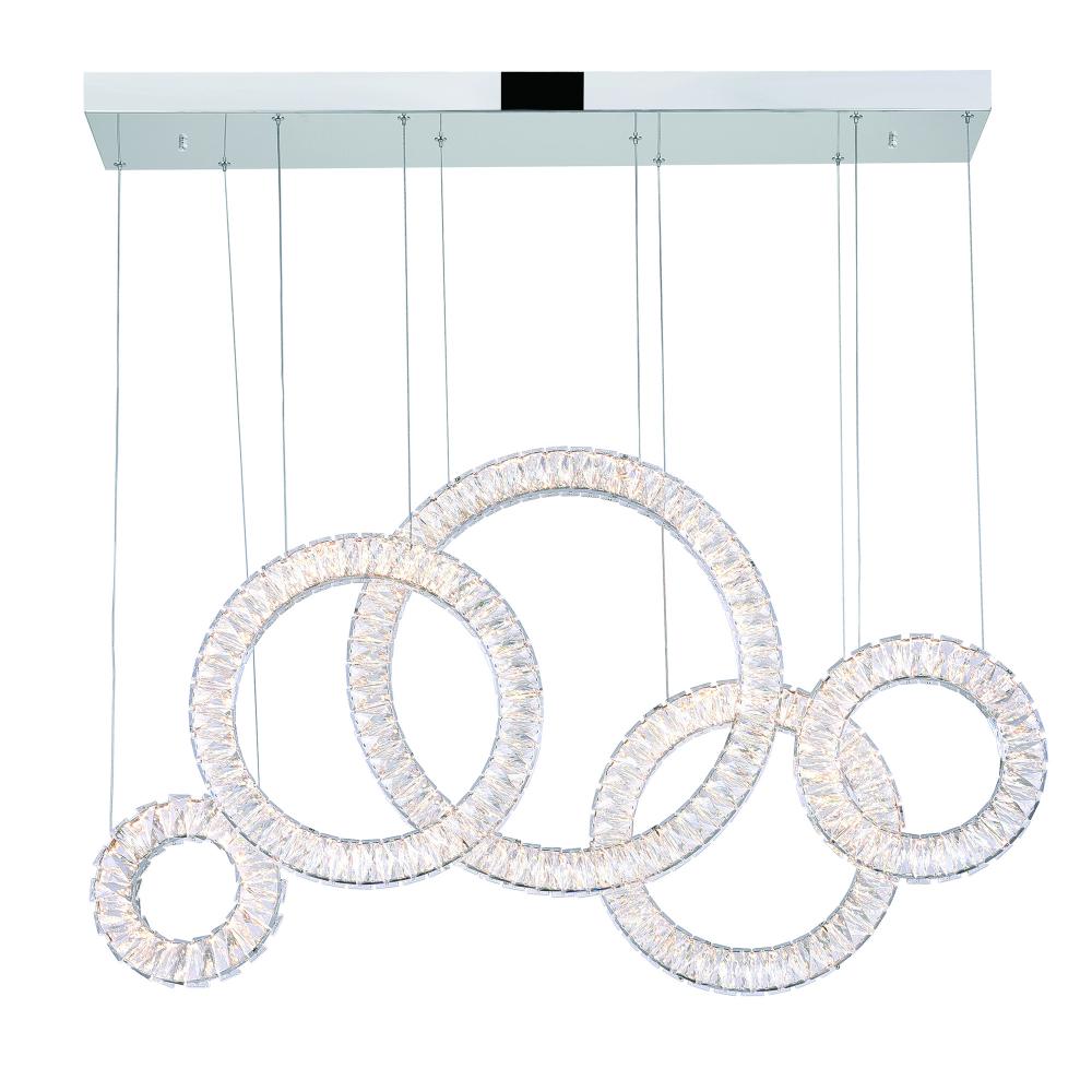 Celina LED Chandelier With Chrome Finish