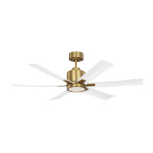 Generation Lighting 6FLSM52BBSD - Flera Smart 52 LED Ceiling Fan in Burnished Brass with Matte White Blades