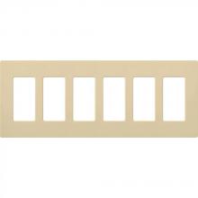 Lutron Electronics CW-6-IV - CLARO WALLPLATE 6 GNG IVORY