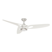 Casablanca Fan Company 53565 - Casablanca 60" Inez ENERGY STAR® Brushed Nickel Damp Rated Ceiling Fan w/ LED Lt Kit & Wall Cont