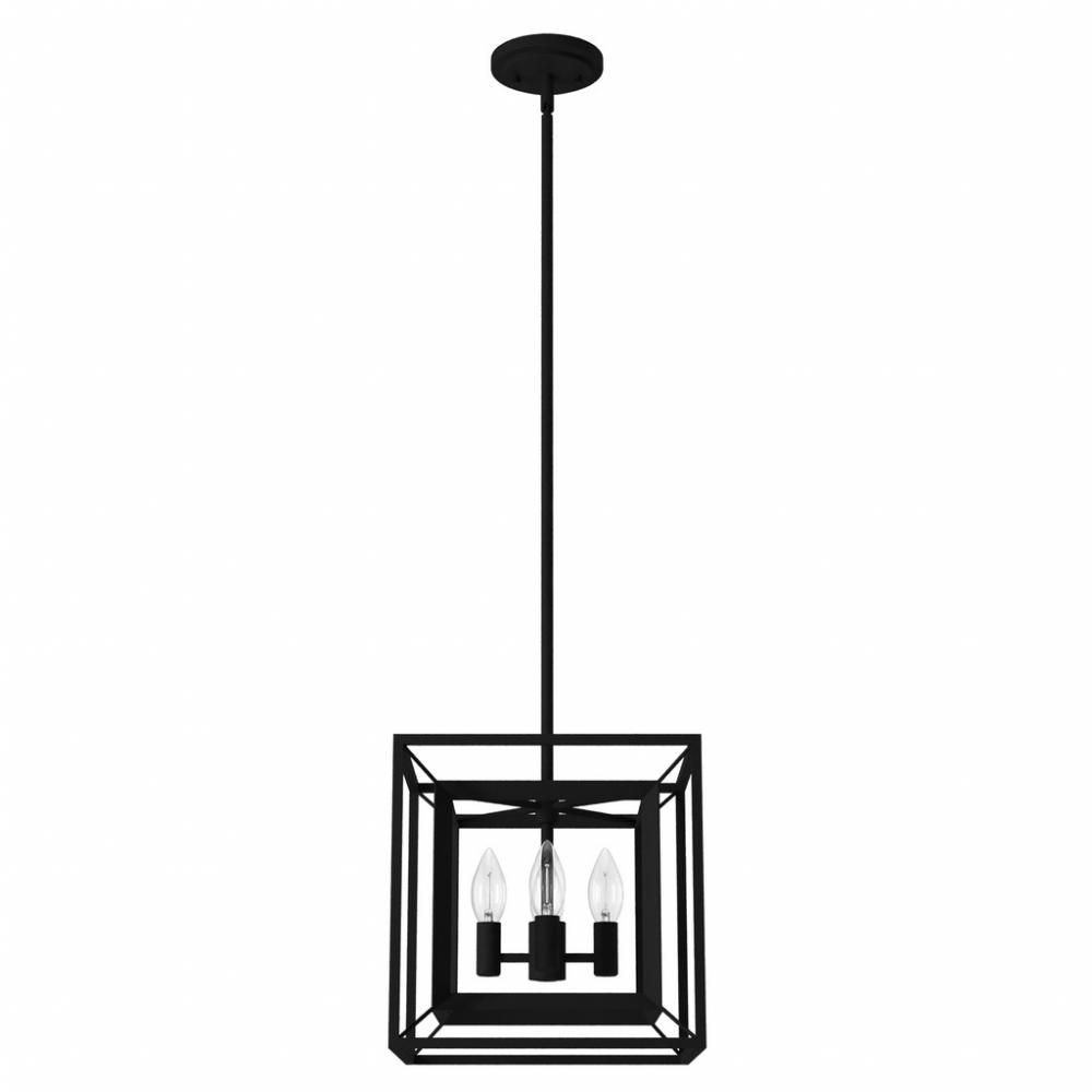 Hunter Doherty Natural Black Iron 4 Light Medium Pendant Ceiling Light Fixture