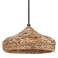 Hunter 49028 - Hunter Cambria Matte Black 1 Light Large Pendant Ceiling Light Fixture