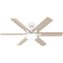 Hunter 52784 - Hunter 52 inch Georgetown ENERGY STAR® HunterExpress Fresh White Ceiling Fan with LED Light Kit