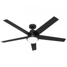 Hunter 52833 - Hunter 60" Aerodyne Wi-Fi ENERGY STAR® Fresh White Ceiling Fan w/ LED Light Kit and Handheld Rem