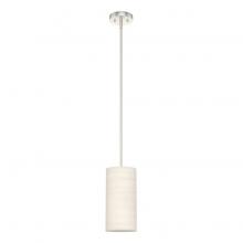 Hunter 19240 - Hunter Solhaven Bleached Alder and Brushed Nickel 1 Light Mini Pendant Ceiling Light Fixture