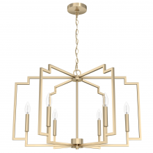 Hunter 19570 - Hunter Zoanne Alturas Gold 6 Light Chandelier Ceiling Light Fixture