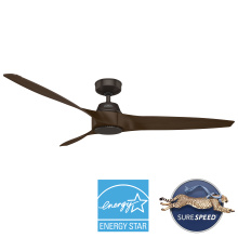 Hunter 53649 - Hunter 60 inch Mosley ENERGY STAR® Premier Bronze Damp Rated Ceiling Fan and Wall Control