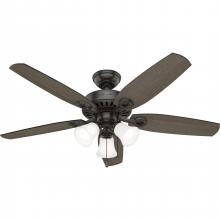 Hunter 52732 - Hunter 52 inch Builder ENERGY STAR® Noble Bronze Ceiling Fan with LED Light Kit and Pull Chain