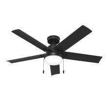 Hunter 51681 - Hunter 52 inch Sea Point Matte Black WeatherMax Indoor / Outdoor Ceiling Fan with LED Light Kit