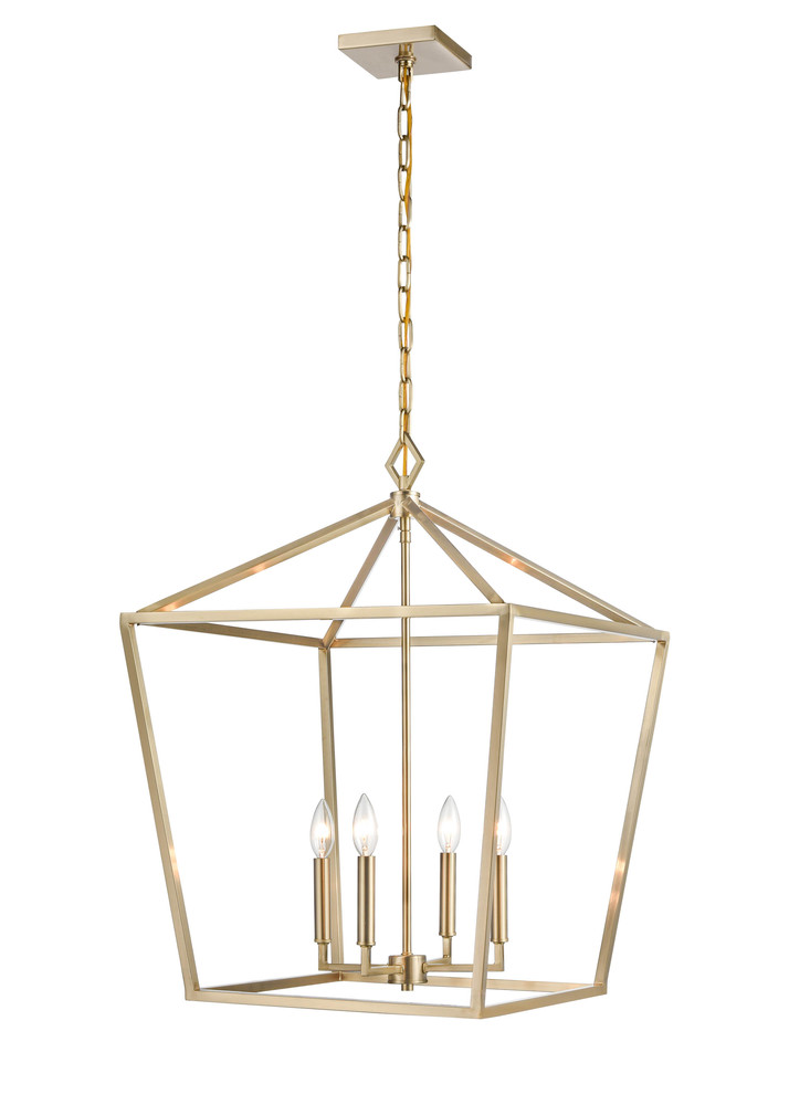 4-Light Pendant light Modern Gold