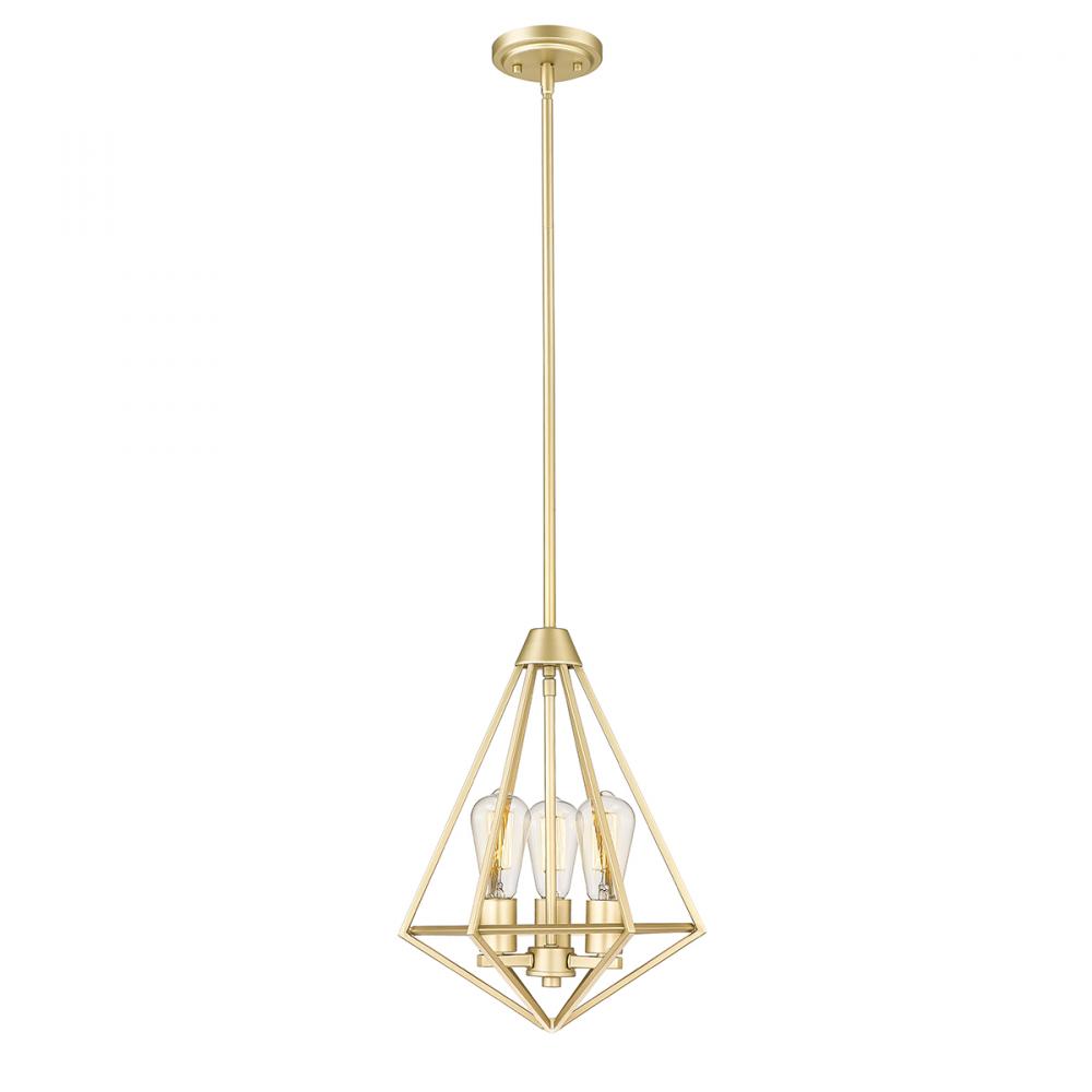 Dawes 3-Light Pendant light Painted Modern Gold