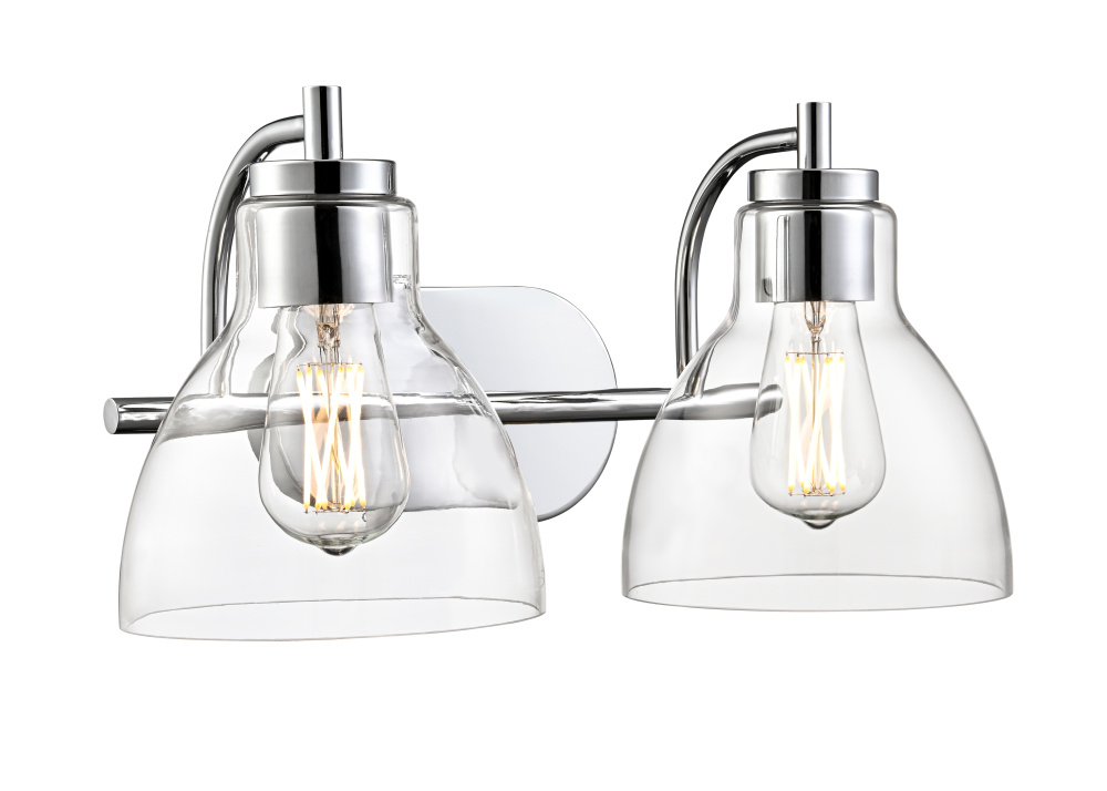 Knightsdale 17.5" 2-Light Vanity - Chrome