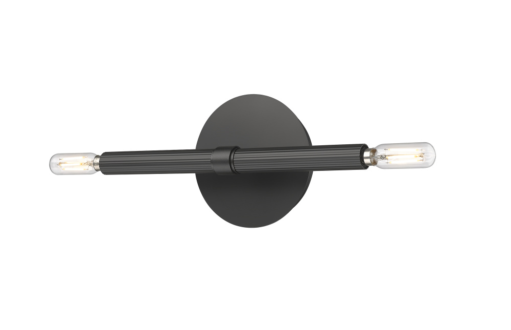 Skyva 5.75" High 2-Light Wall Sconce - Matte Black