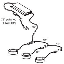 GM Lighting GMT60-C - 12VAC Electronic Remote Transformer for 12V Xenon Pucks