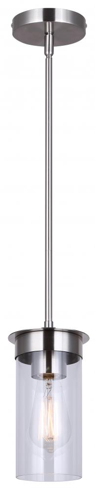Benson Brushed Nickel 1 Light Pendant