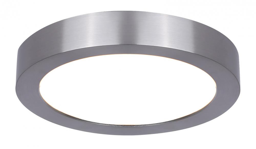 5 Inch Brushed Nickel LED Round Disk Light