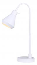 Canarm ITL1020A21WH - BYCK, ITL1020A21WH -G-, MWH Color, 1 Lt Table Lamp, 40W Type A, On-Off on Cord, 6.25inch W x 21inch