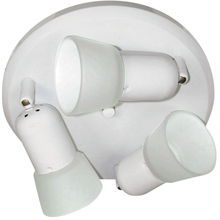 Canarm ICW5311 - Omni, ICW53 WH, 3 Light Ceiling/Wall, Frosted Swirl Glass, 60W A15 or R16, 10 IN x 10 IN