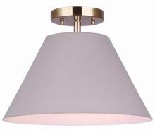 Canarm ISF1076A01MGG - Talia 1 Light Semi Flush, Gold Finish