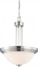 Nuvo 60/4106 - Harmony - 3 Light Pendant w/ Satin White Glass