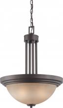 Nuvo 60/4126 - Harmony - 3 Light Pendant w/ Saffron Glass