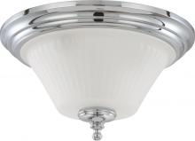 Nuvo 60/4272 - Teller - 3 Light Flush Dome with Frosted Etched Glass - Polished Chrome Finish