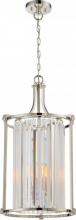 Nuvo 60/5762 - Krys- 4 Light Crystal Accent Foyer Pendant - Polished Nickel Finish