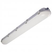 Nuvo 65/839 - 40/50/60 Watt LED 4 Foot Linear Vapor Proof Fixture; Emergency Battery; Integrated Microwave Sensor;