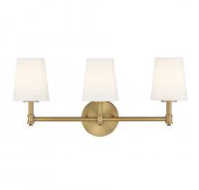 Savoy House Meridian M80051NB - 3-Light Bathroom Vanity Light in Natural Brass